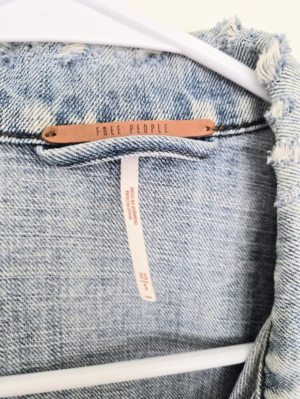 Free People Blue Denim Jean Jacket - Picture 2 of 3